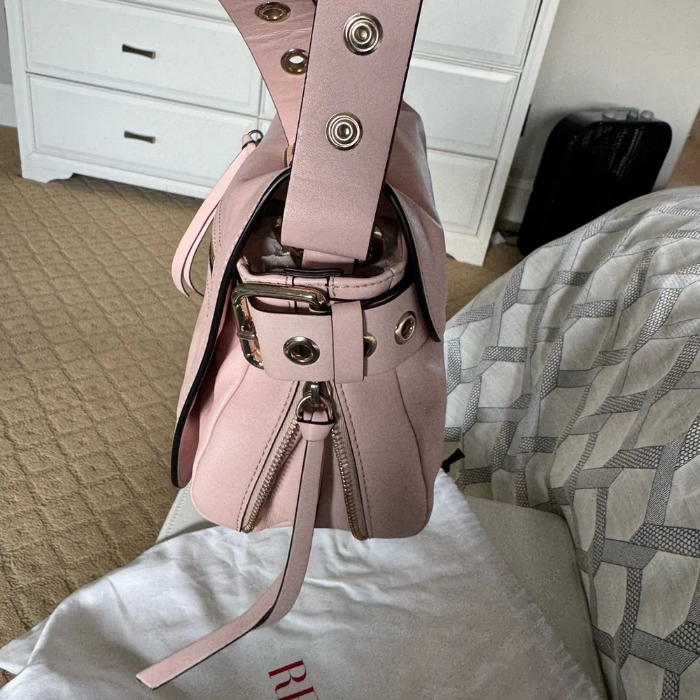 Red Pink Crossbody Bag with Adjustable Strap - Picture 5 of 11